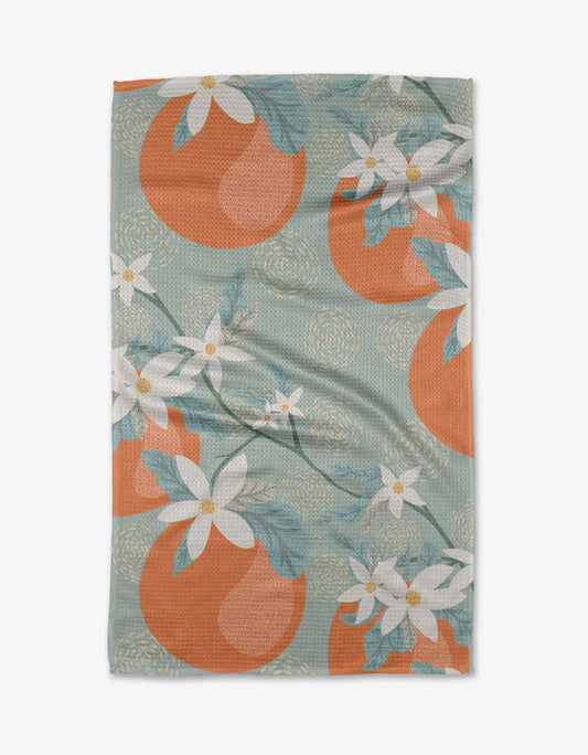 Geometry Orange Blossom Kitchen Tea Towel