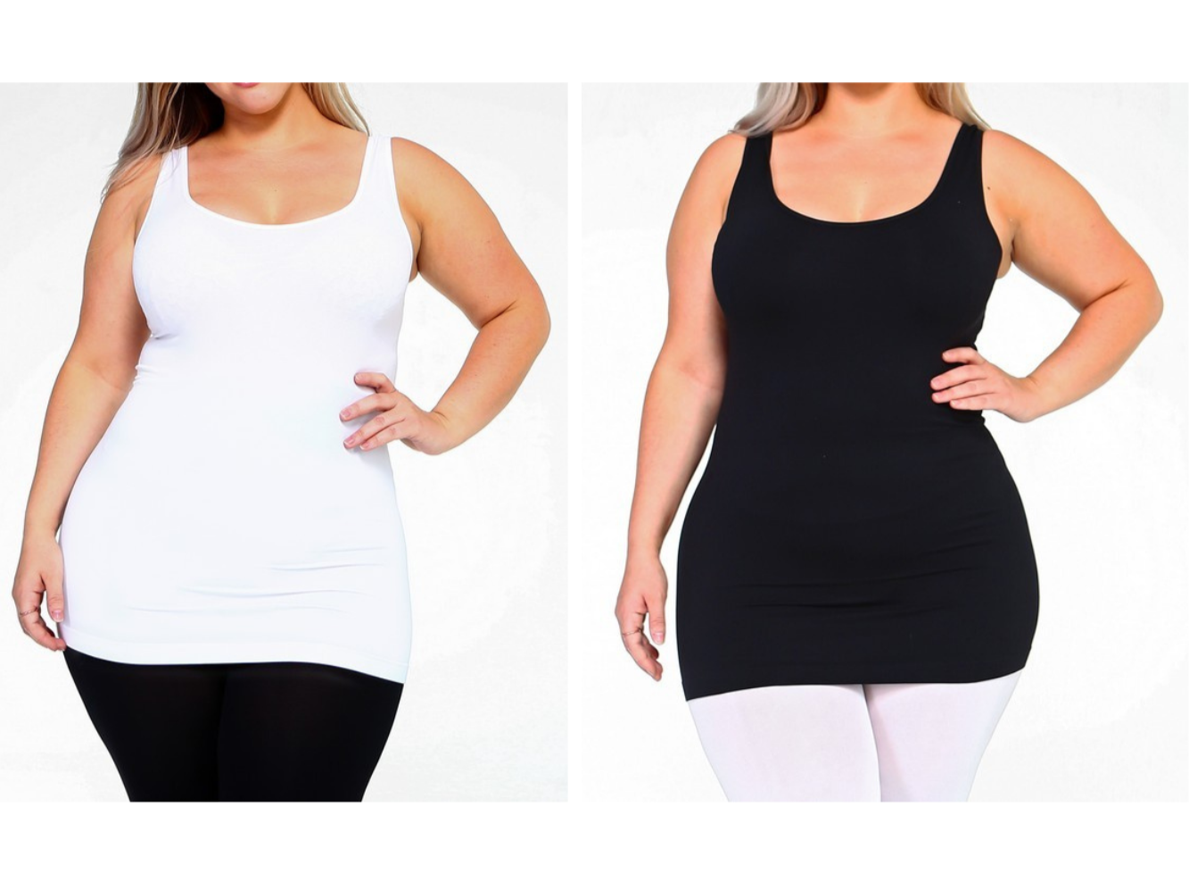 Plus Size Seamless Tank Top, 2 Colors