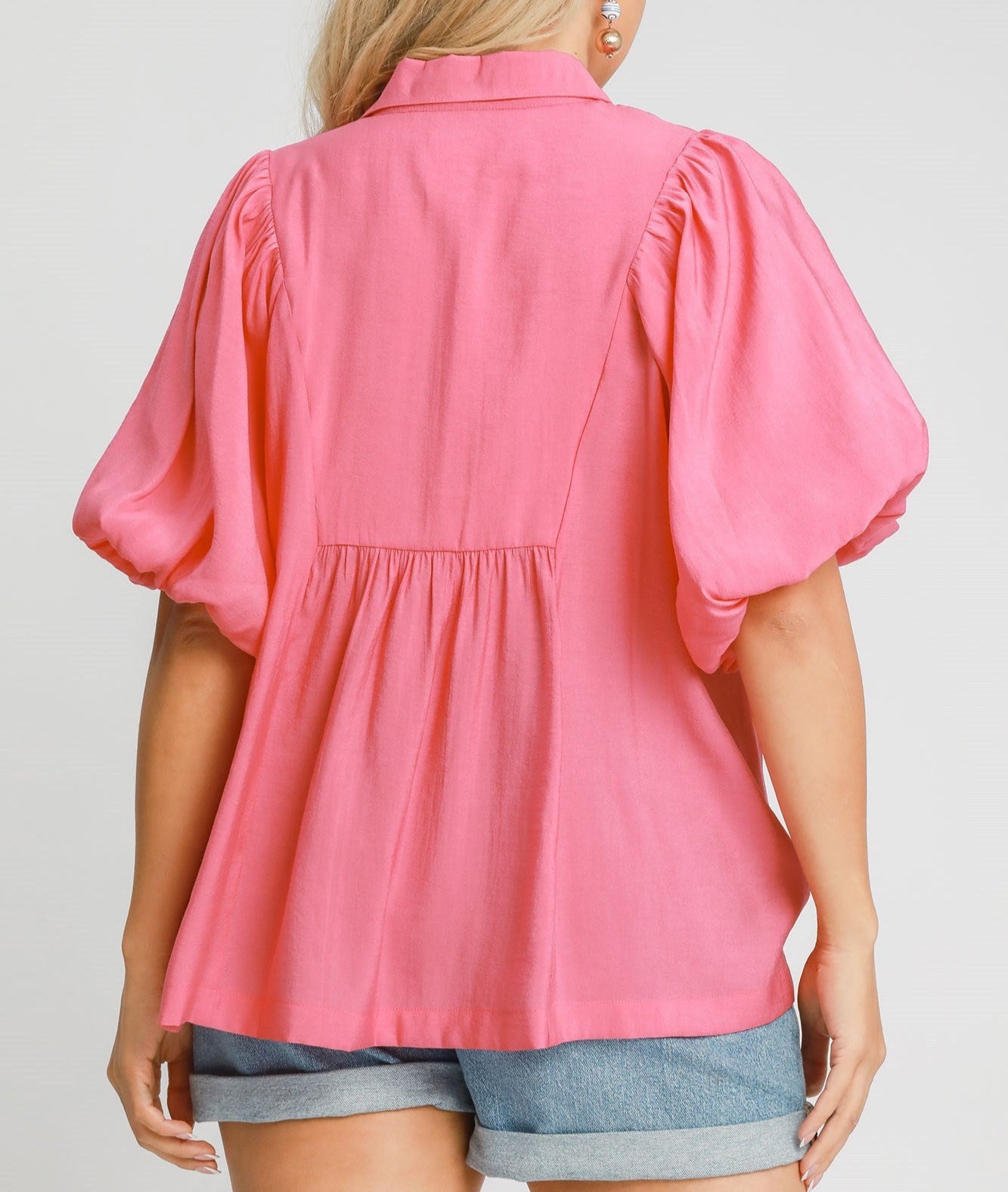 Love in Bloom Collared Blouse (XL to 2XL)