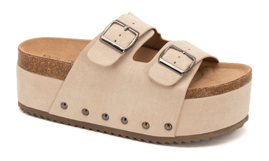 Corky Footwear Wannabe Platform Sandal (Tan)