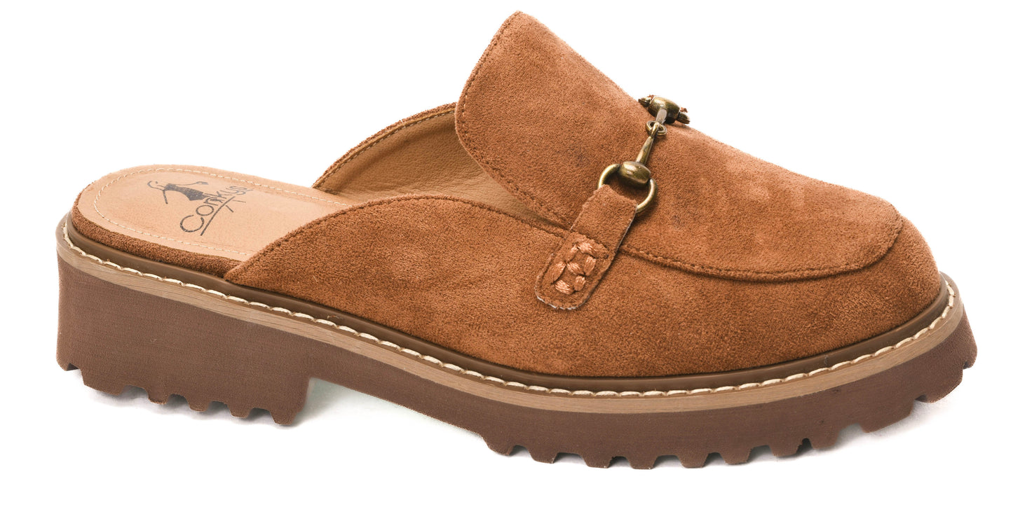 Corky Footwear Wingin' It Suede Wedge (Tobacco)