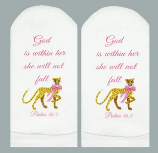 Standing on the Word Scripture Socks- God is Within Her Psalms 46:5