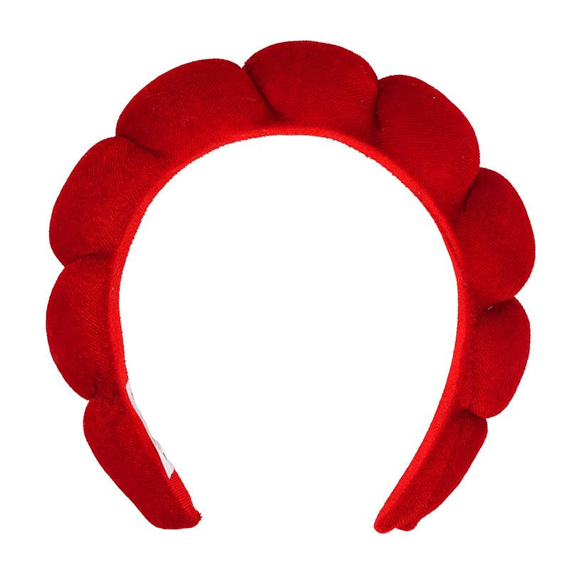 Velvet Makeup Headband - Red