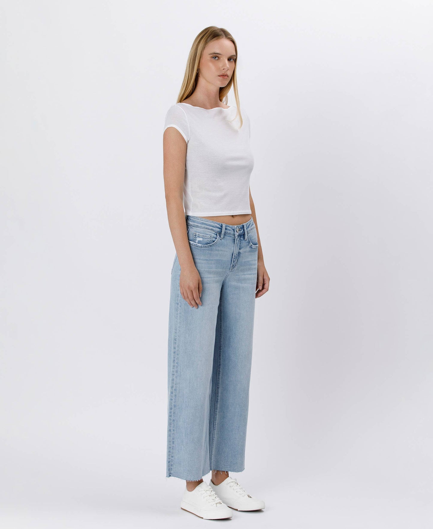 HIGH RISE WIDE LEG JEANS T6399