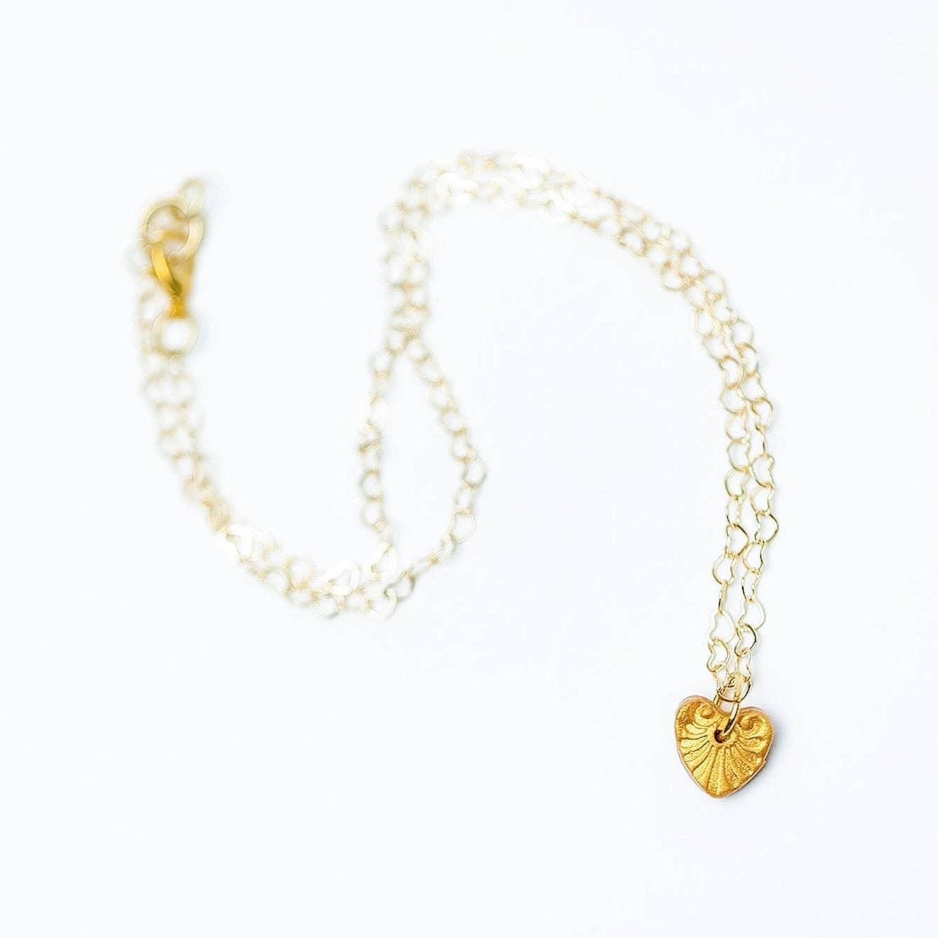 Gold Heart Chain with Tiny Heart