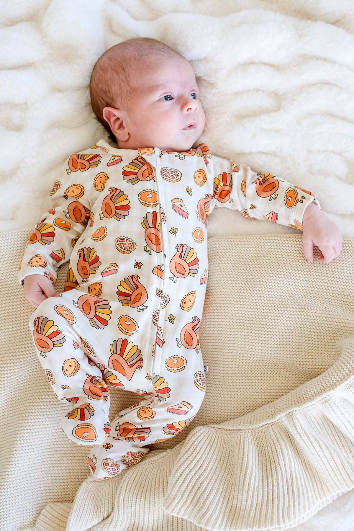 Thanksgiving Zipper Footie | Gobble Gobble