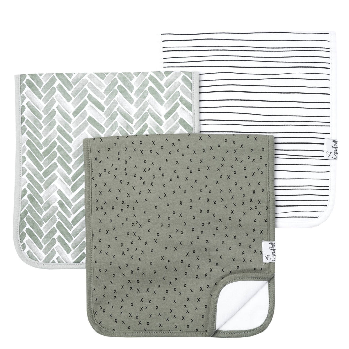 3 Pack Premium Burp Cloths - Alta