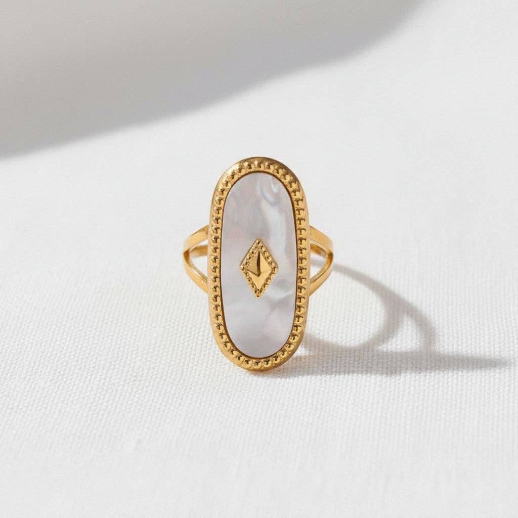 Geometric Luxe Ring with Modern Finish