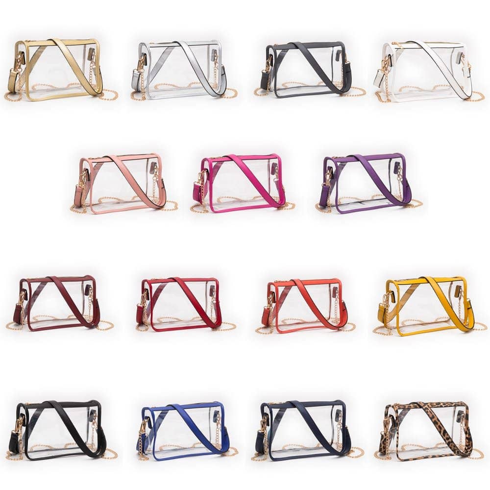 TG10614 Sophia Clear Gameday Crossbody Bag