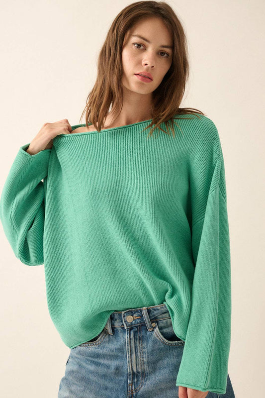 Winter Break Boatneck Sweater (Small to Large)