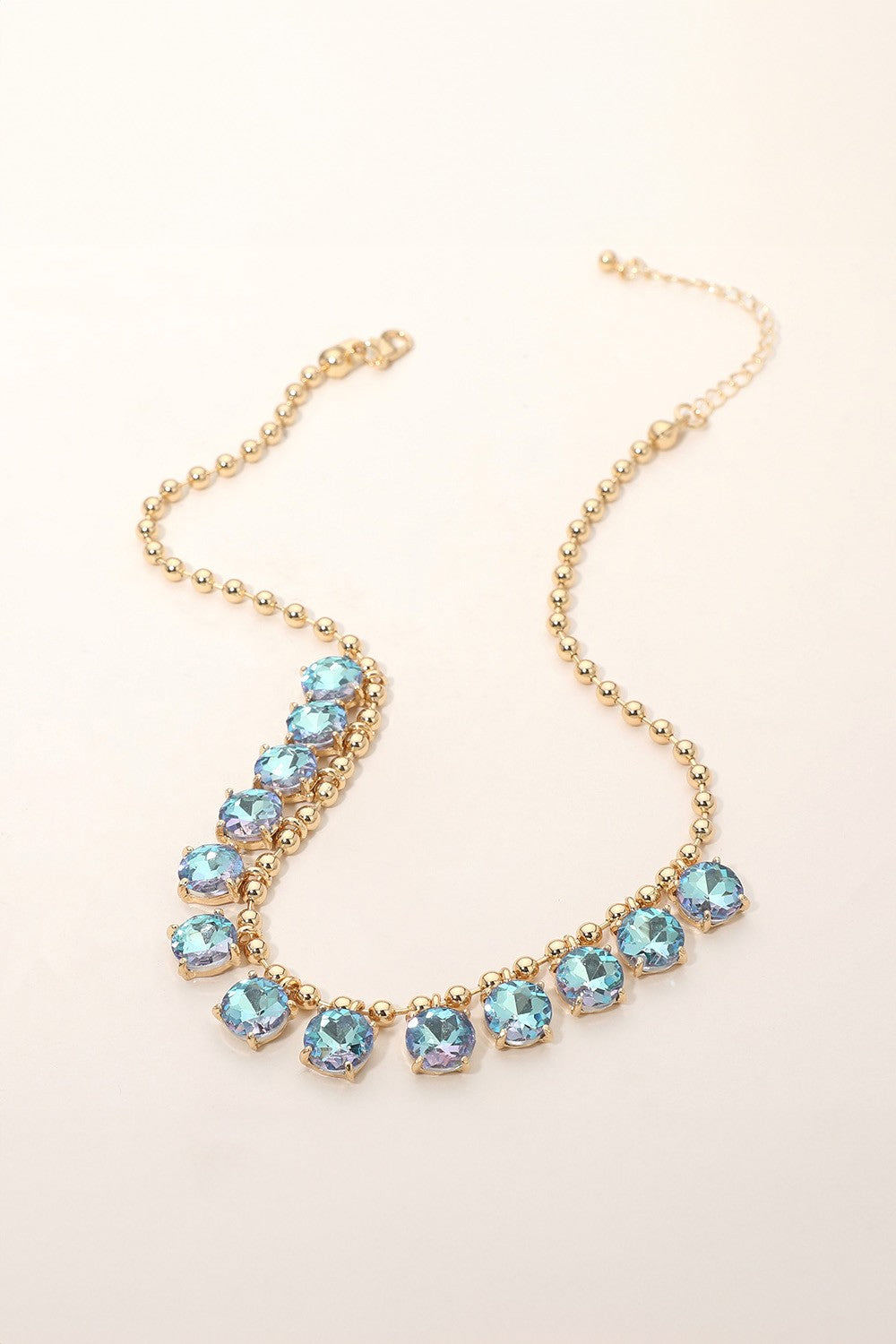 Round Stone lInk Evening Necklace