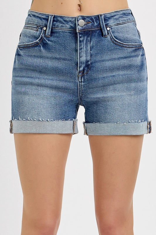 The Aidyn High-Rise Denim Short (1X to 3X)