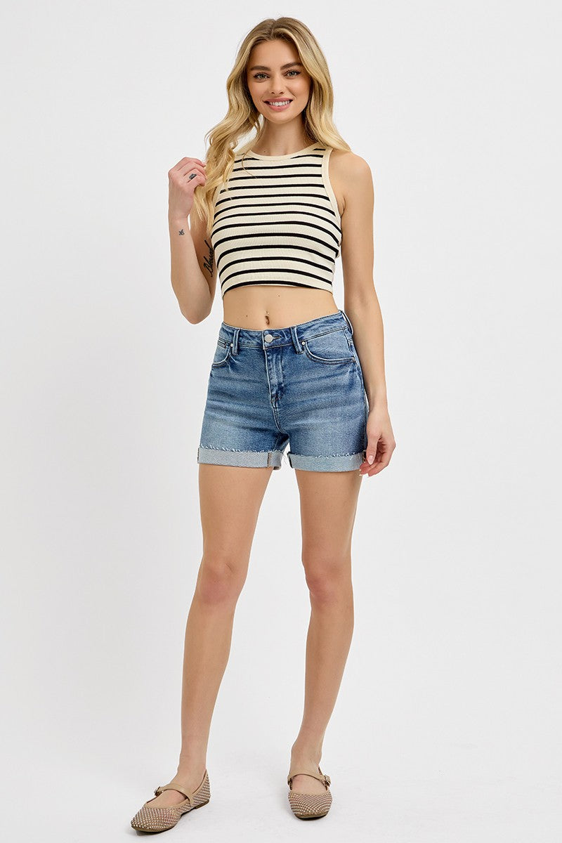 The Ava High-Rise Denim Short (Small to XL)