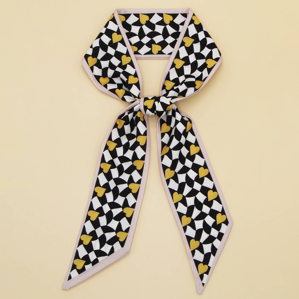 Floral Letter  Scarf – Hair Tie & Bag Ribbon_CWASC0096