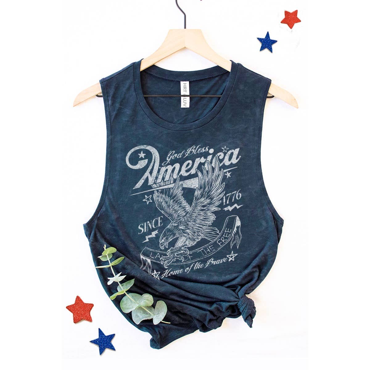 GOD BLESS AMERICA GRAPHIC TANK TOP