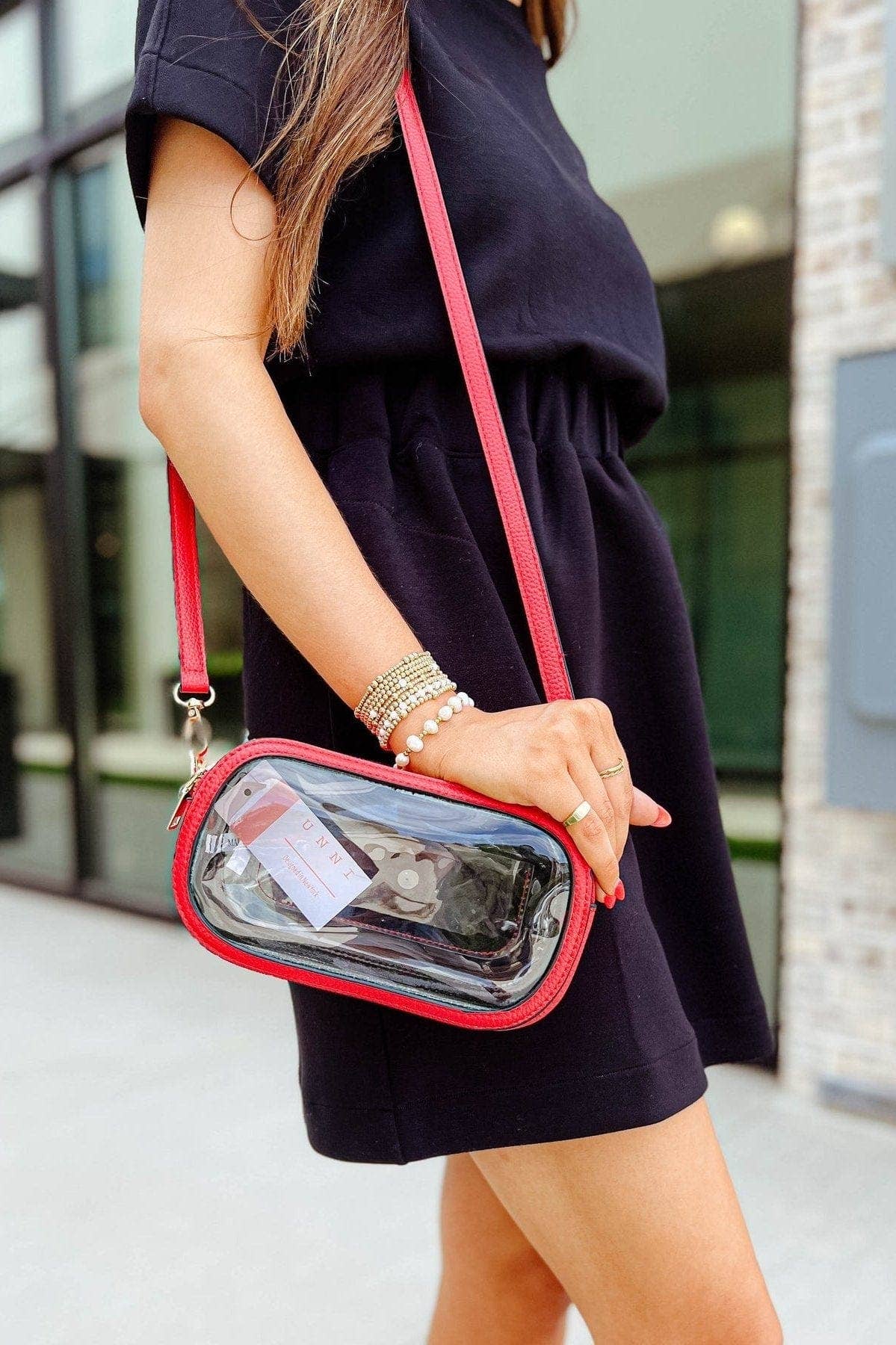 TG10552 Double Zipper Oval Clear Gameday/Stadium Bag