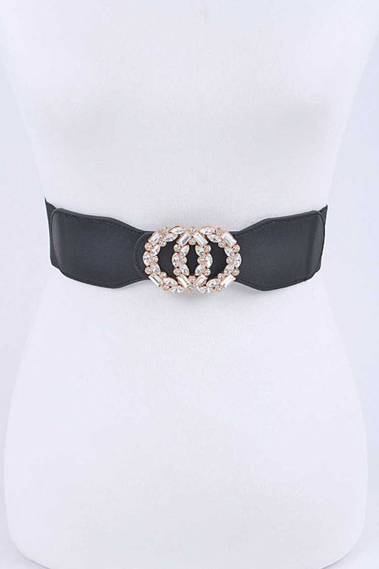 Bejeweled Buckle Elastic Belt (Body+)