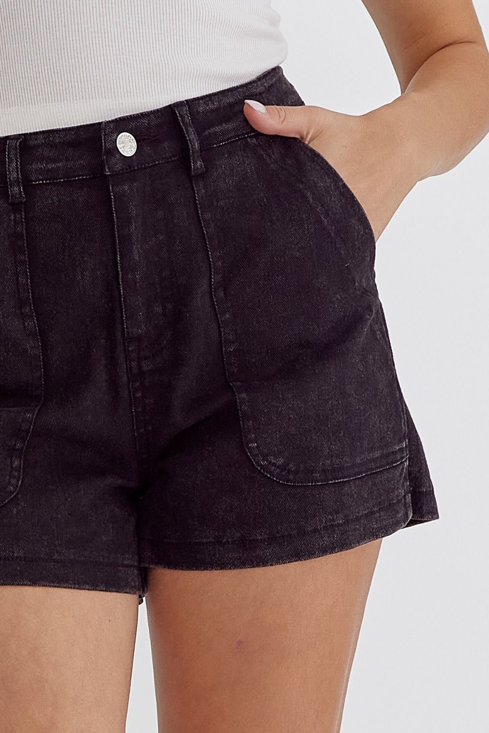 Chasing Sunshine High-Waisted Denim Shorts 2 Colors (Small to Large)