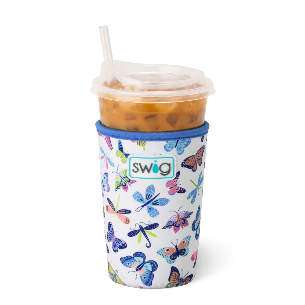 SWIG Butterfly Bliss 22oz Iced Coffee/Tea Coolie