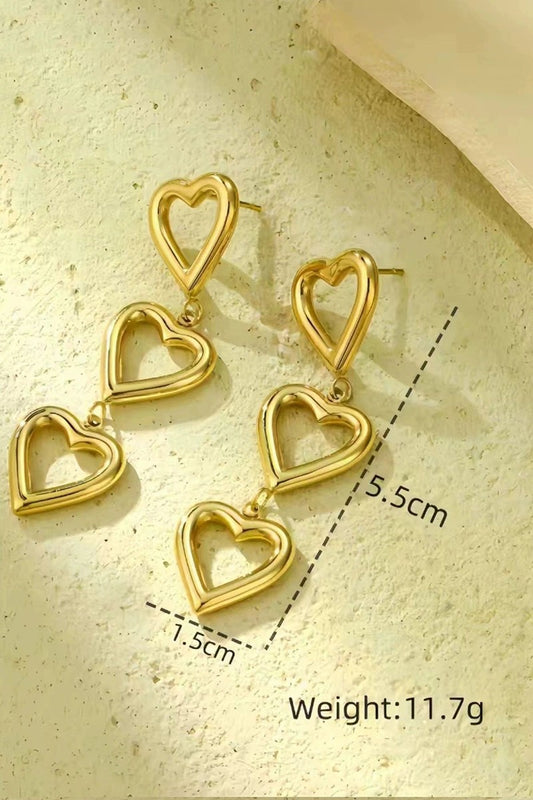 Triple Open Heart Dangle