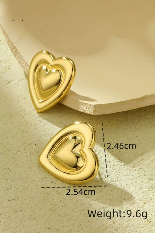 Heart Stud Stainless Steel