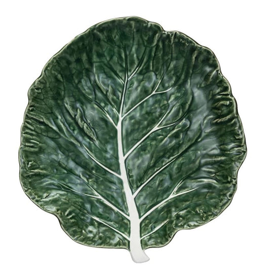 Hand Painted Stoneware Cabbage Plate