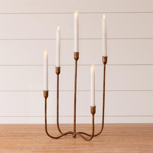 Hand Forged Metal Brass Candelabra