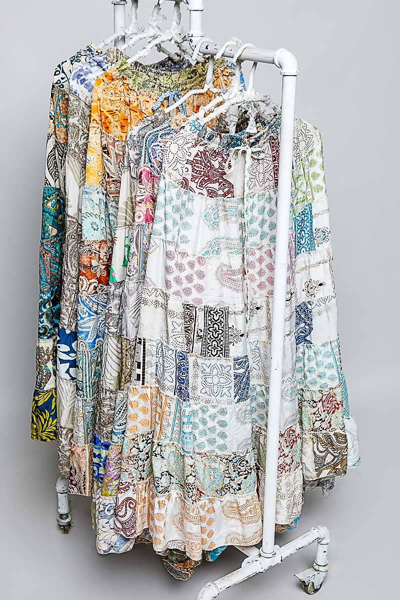 Assorted Print Boho Ruffle Wide Flare Skirt