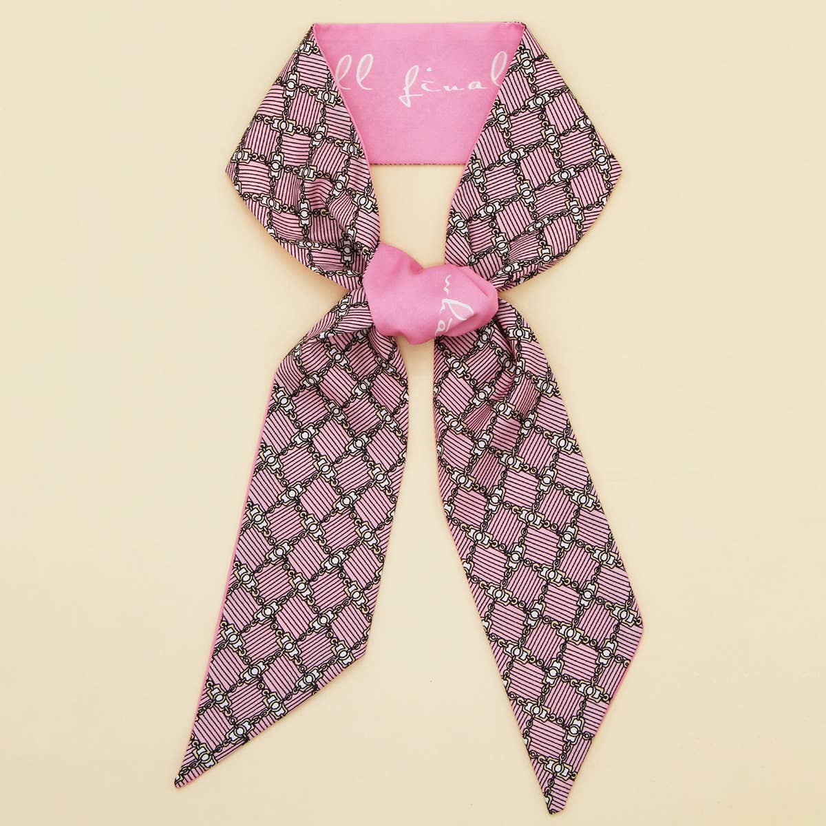 Floral Letter  Scarf – Hair Tie & Bag Ribbon_CWASC0096