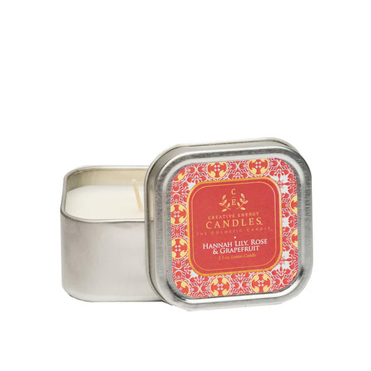 Creative Energy Hannah Lily, Rose + Grapefruit Soy Lotion Candle 3.5oz.