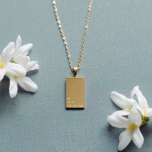 He Is In The Waiting 18kt Gold Necklace