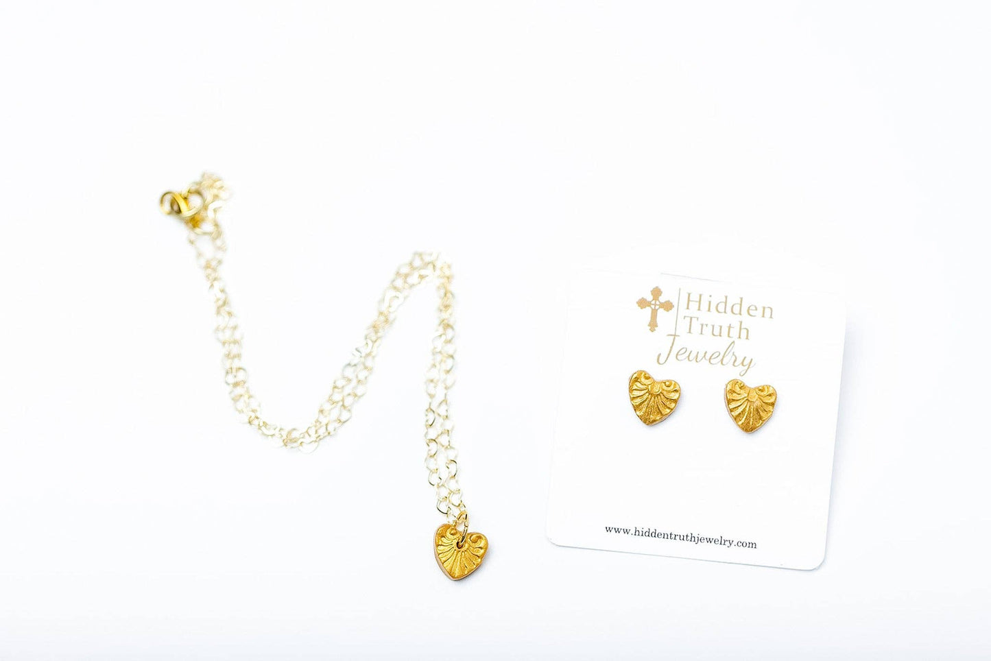 Gold Heart Chain with Tiny Heart