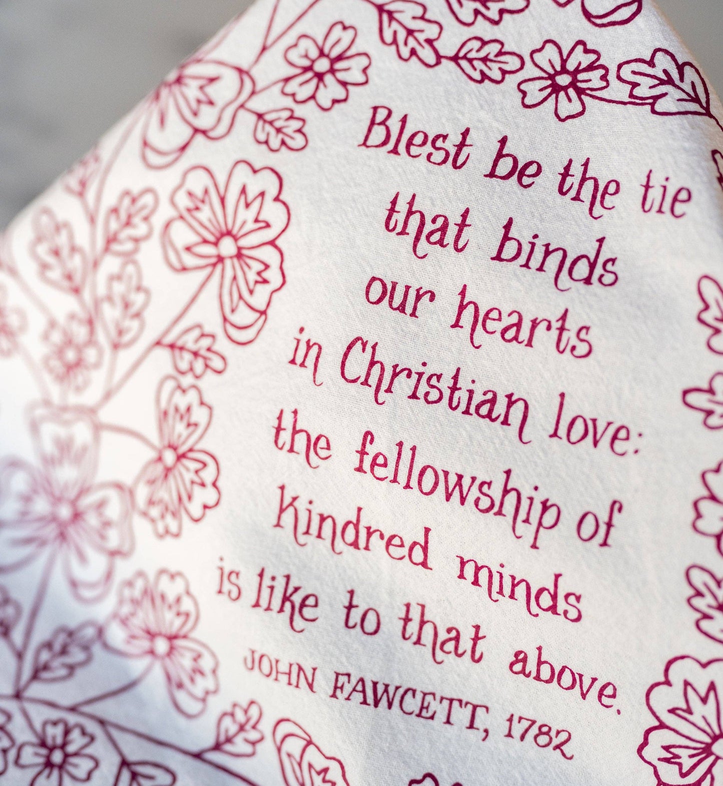 Blest Be the Tie Hymn Tea Towel