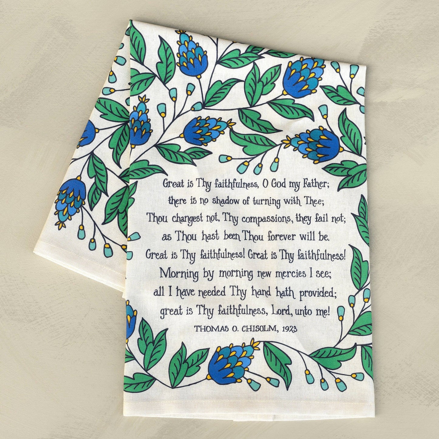 Great Is Thy Faithfulness Hymn Tea Towel