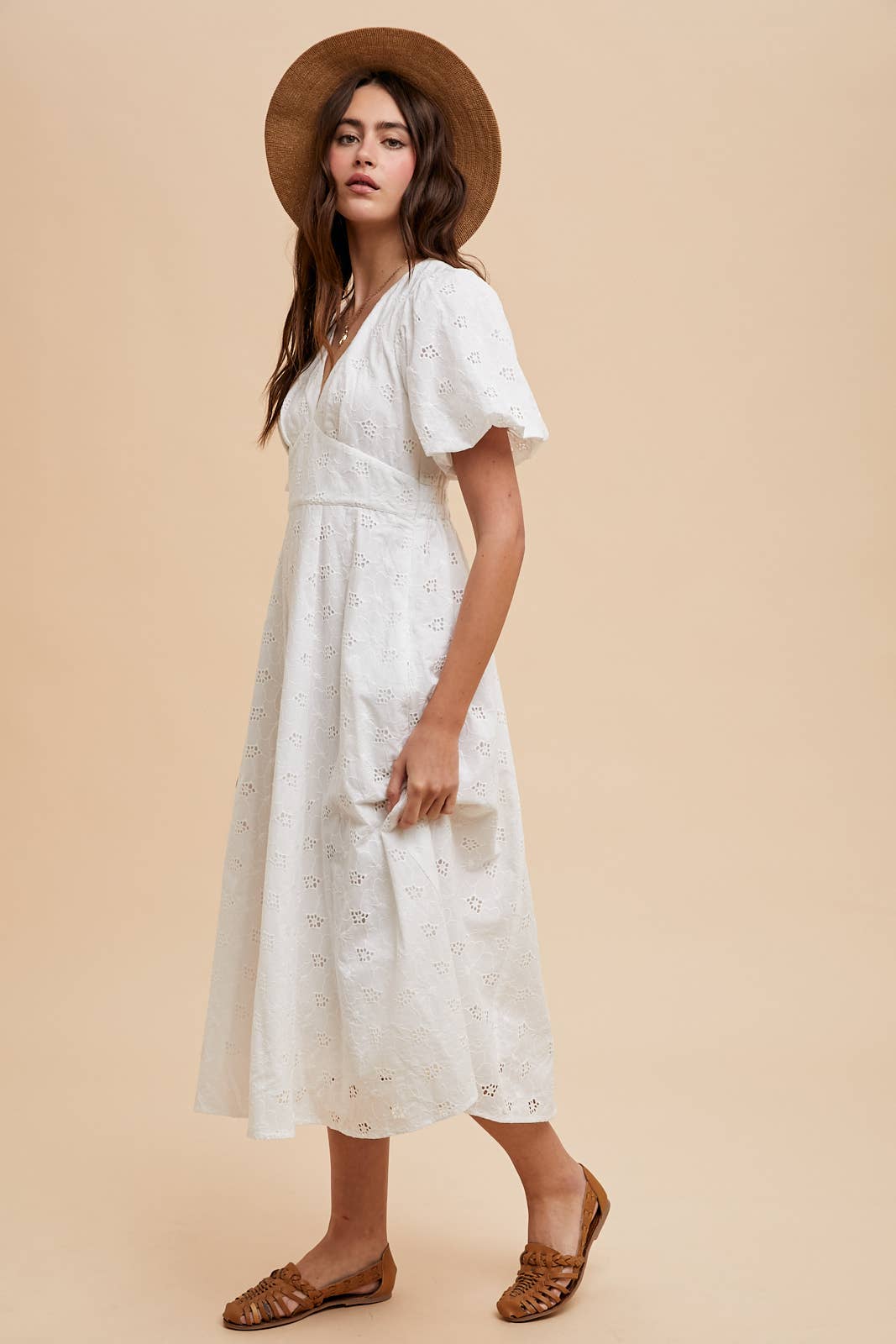 COTTON EYELET DRESS