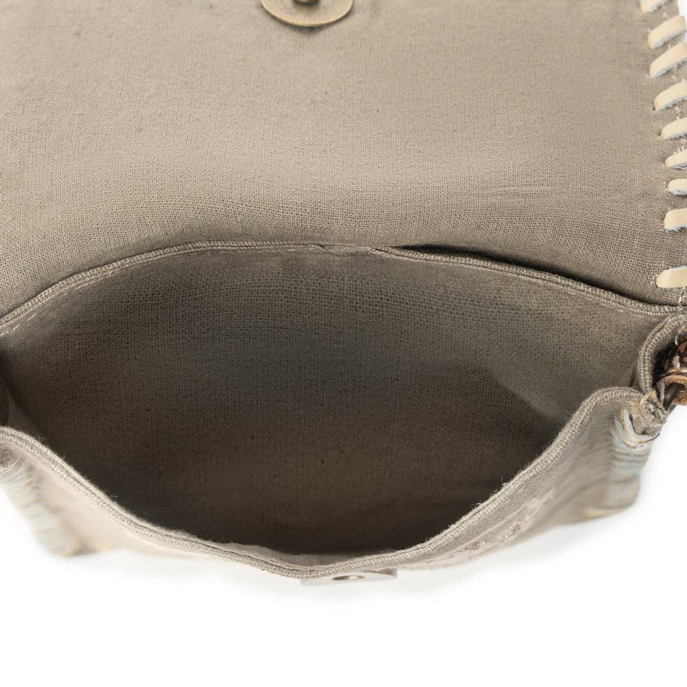 Myra Cheyenne Peaks Crossbody Bag in Dusty Olive