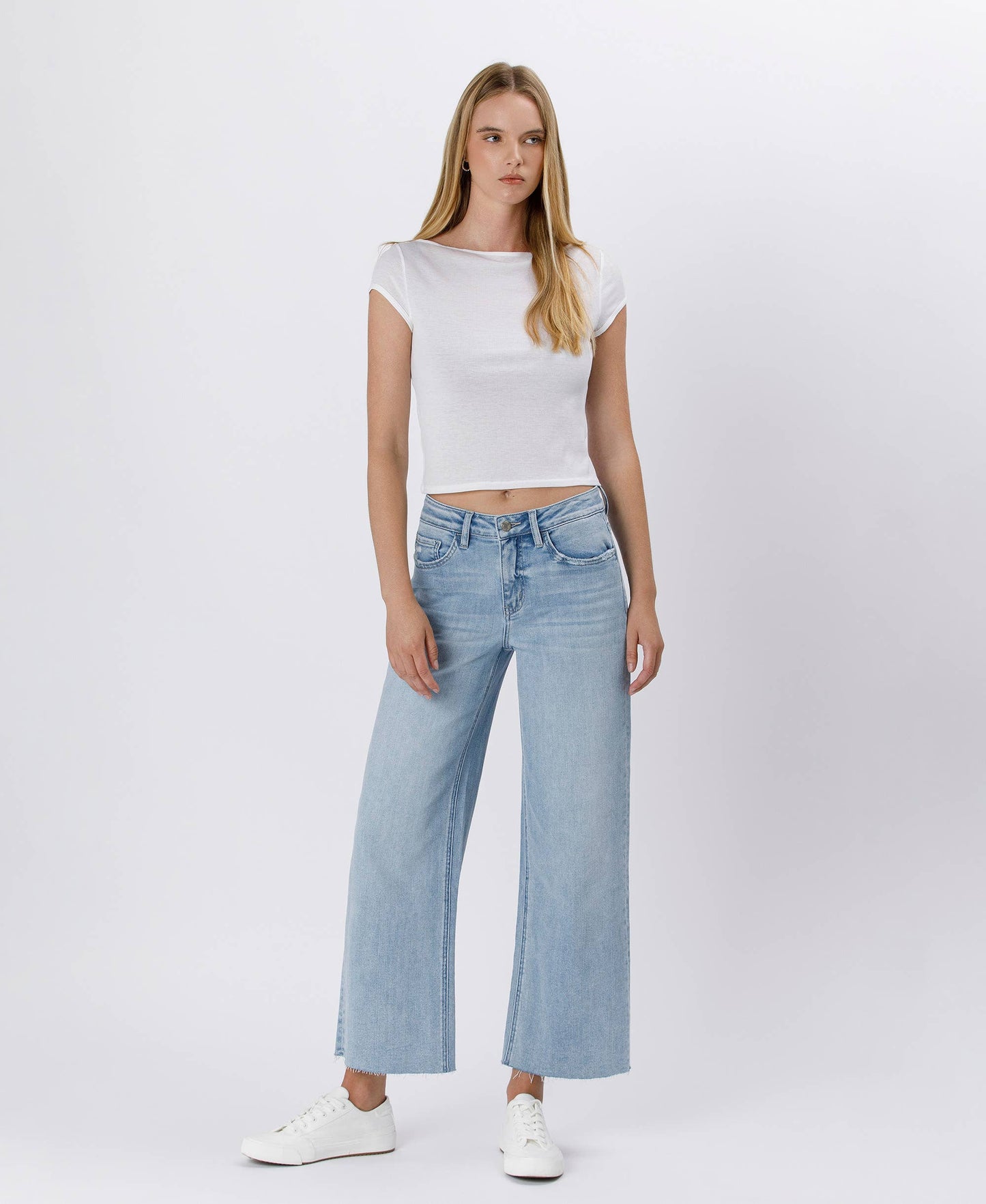 HIGH RISE WIDE LEG JEANS T6399