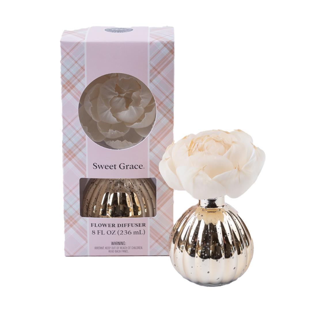 Bridgewater Candle Co. Sweet Grace Flower Diffuser (Mercury Glass)