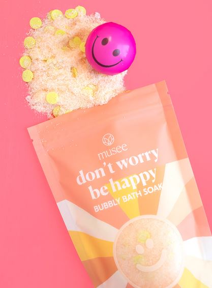 Musee Don't Worry Be Happy Bubbly Bath Soak