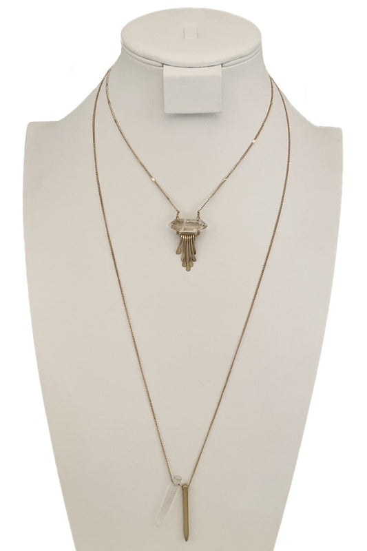 The Betsy Bar Pendant Layered Necklace