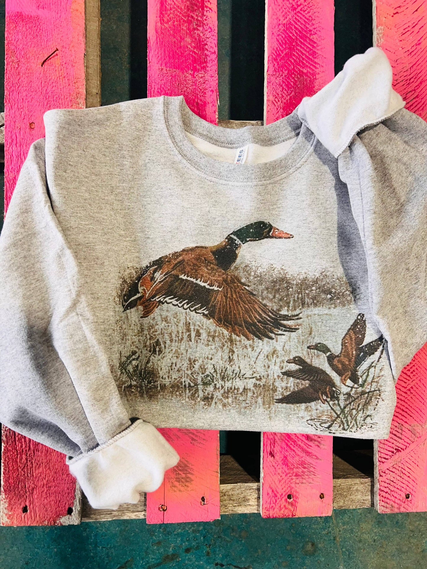 Retro Duck Scene Sweatshirt (Small to XL)