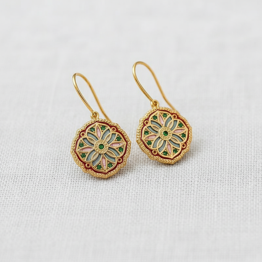 Vintage Garden Floral Stud Earrings