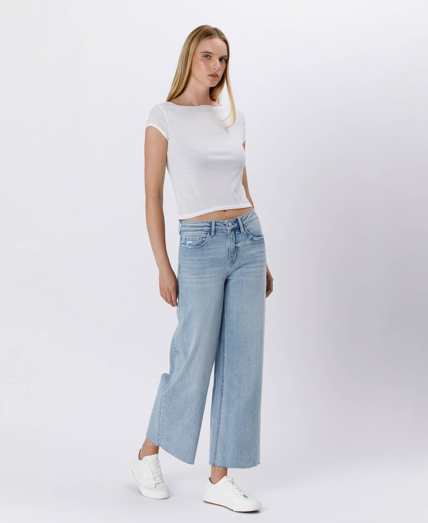 HIGH RISE WIDE LEG JEANS T6399