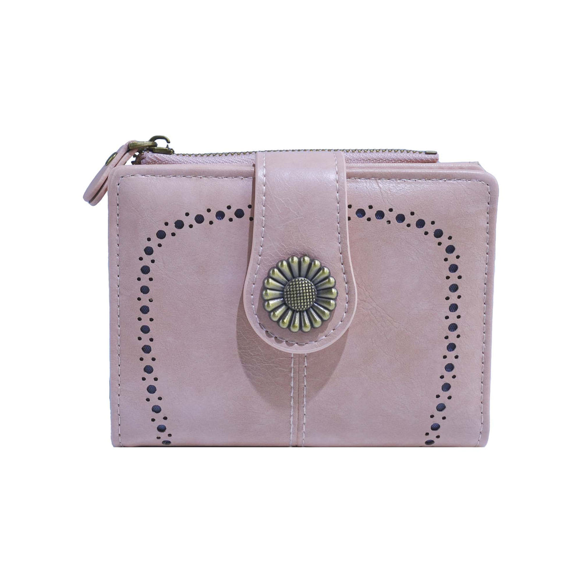 Lena Vegan Leather Laser Cut Out Detail Wallet