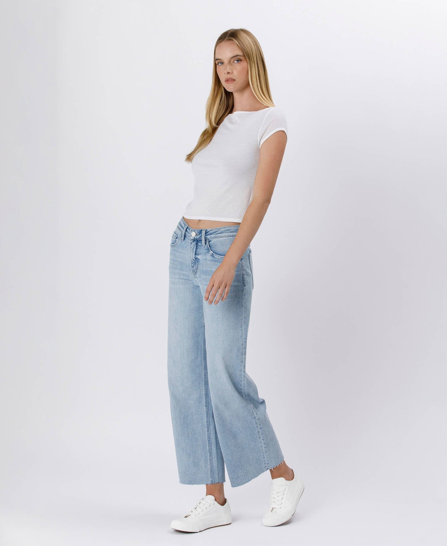 HIGH RISE WIDE LEG JEANS T6399
