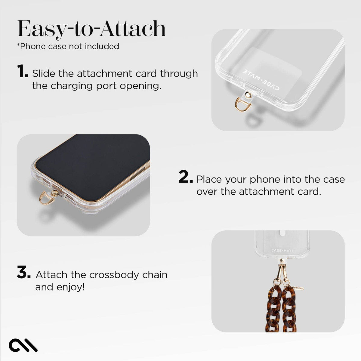 Tortoiseshell Chain Phone Crossbody