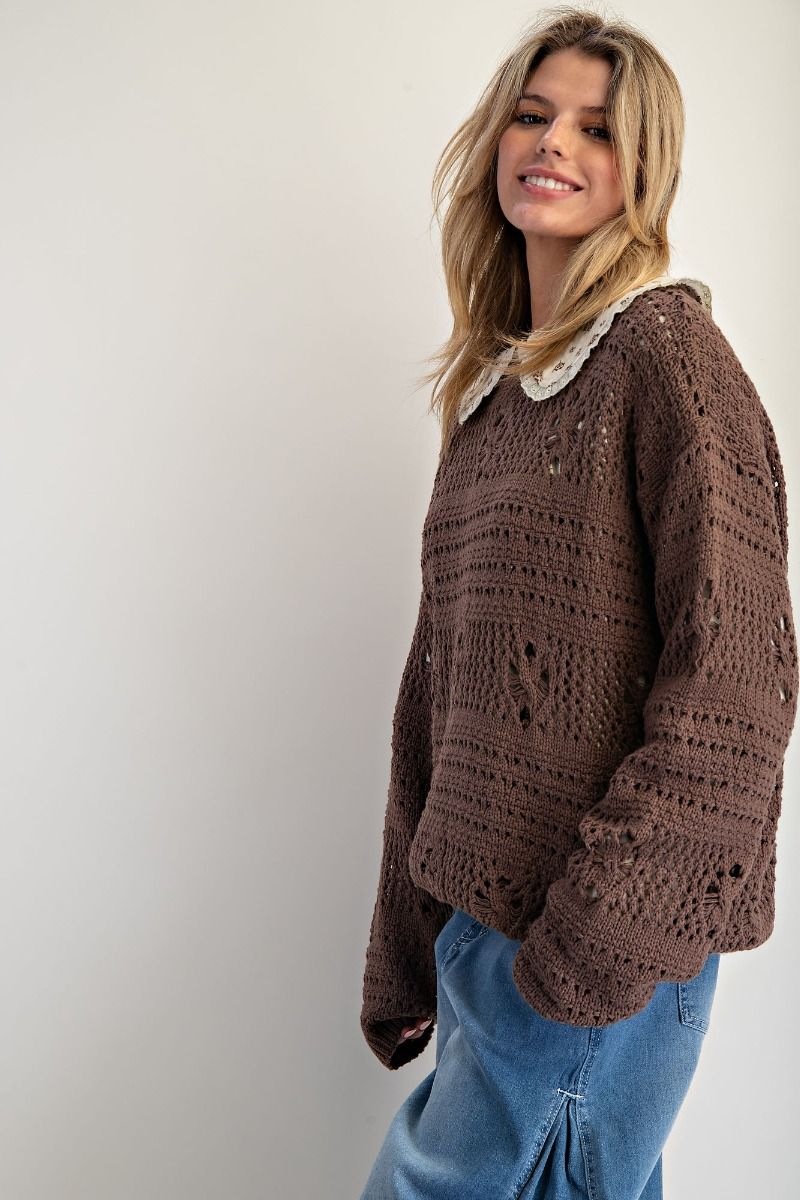 Cozy Up with Coco Brown Sweater (Small to Large)