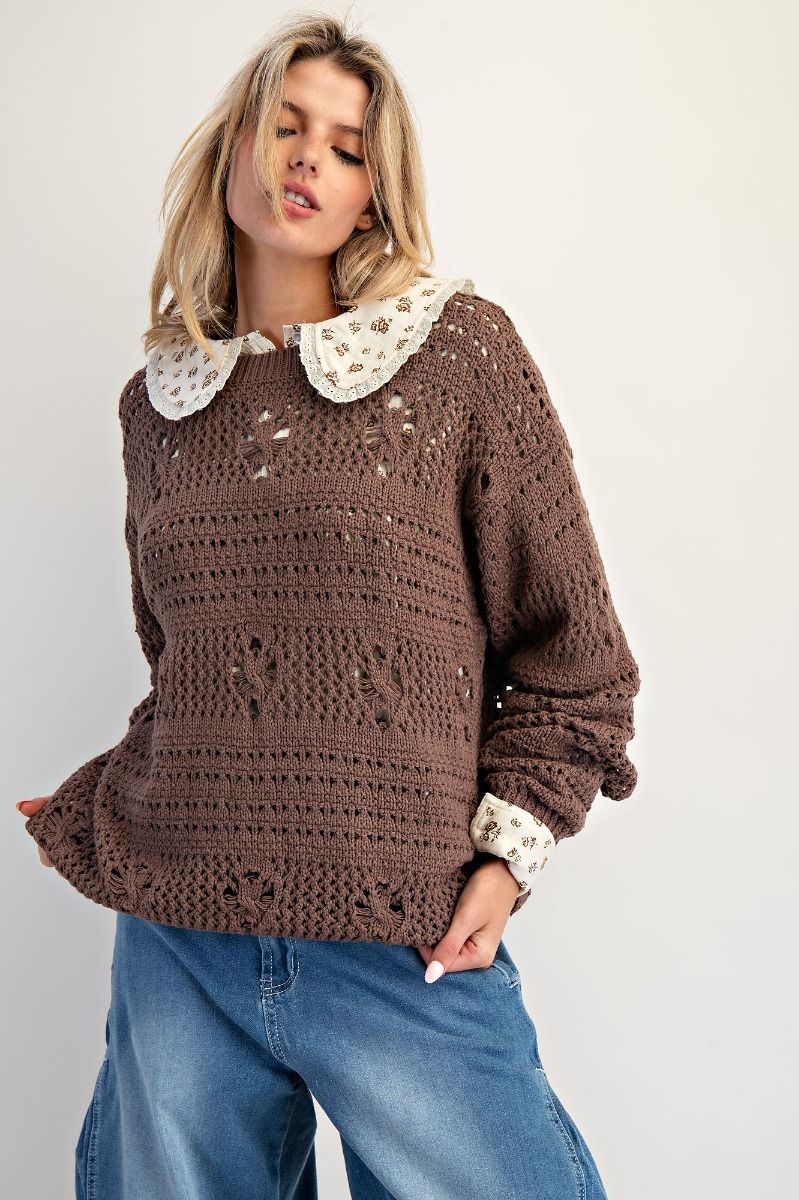 Cozy Up with Coco Brown Sweater (Small to Large)