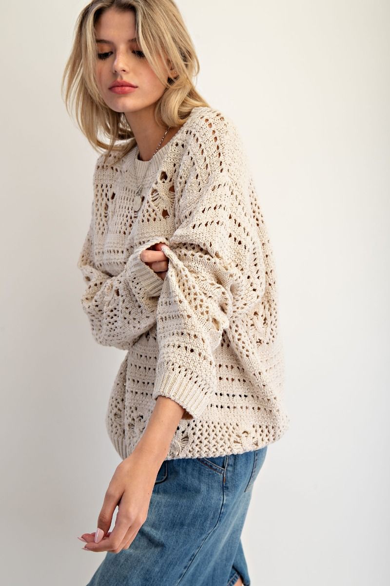 Cozy Up with Coco Ivory Sweater (Small to Large)