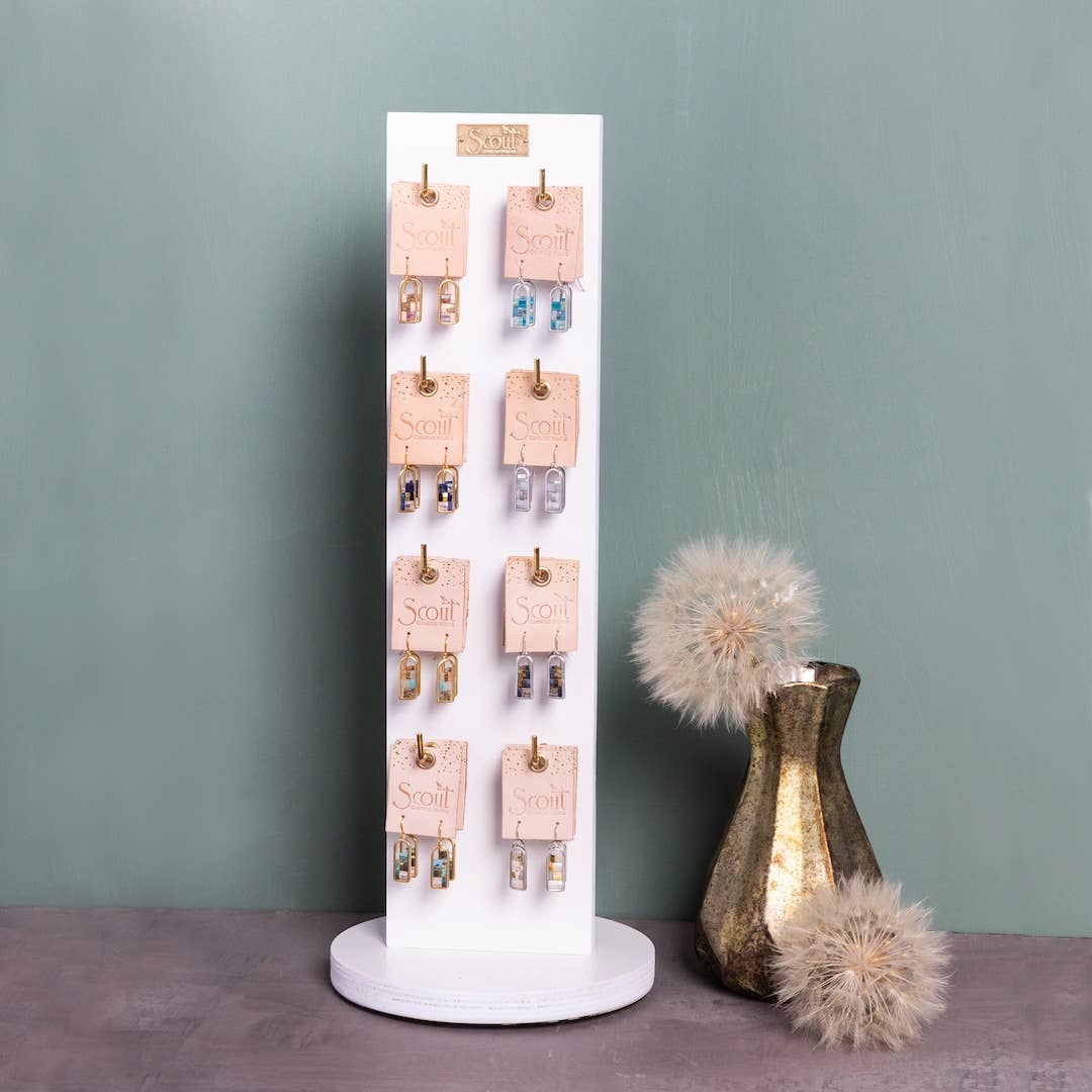 Good Karma Miyuki Frame Earring - Marine/Silver